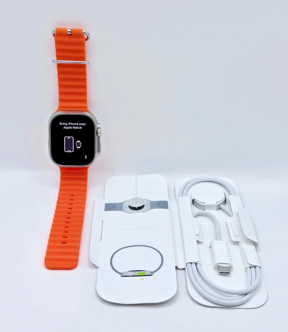 Apple Watch Ultra 2 GPS & Cellular 49mm Titanium Case & Orange Ocean Band - OB