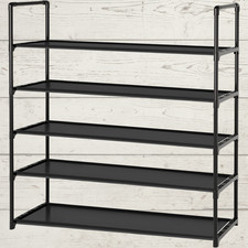 Five-Tier Metal Shoe Storage Organizer
