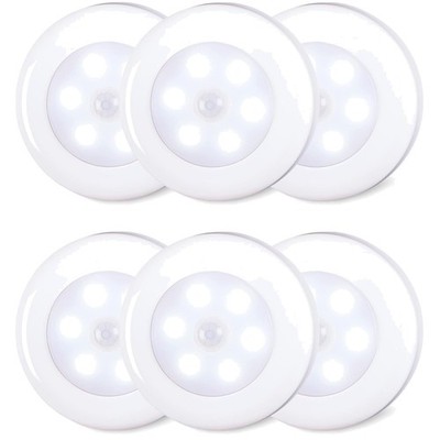 Ultra-Bright Motion Sensor Lights 6 Pack Stairs Closet