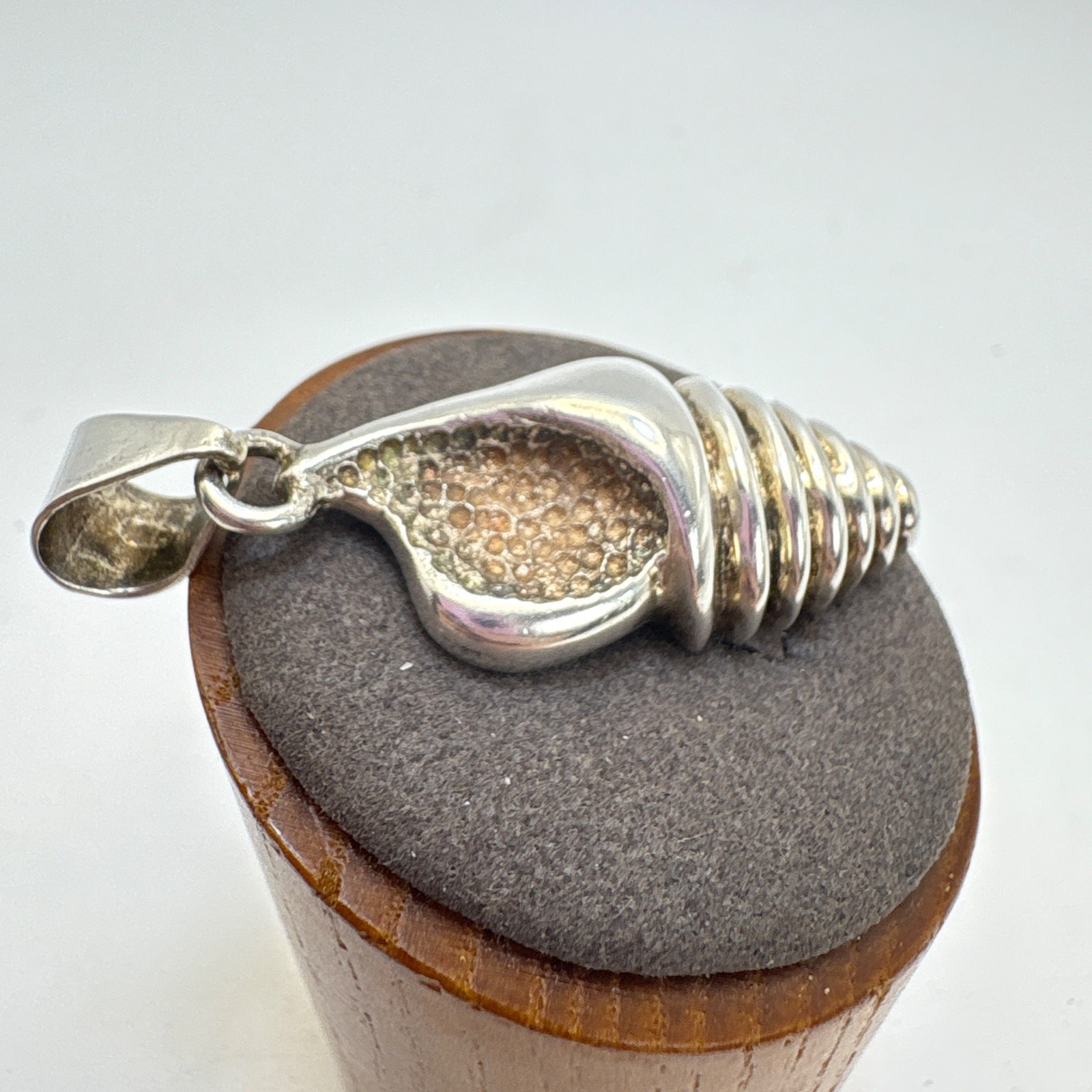 VTG Solid Sterling Silver 925 Conch Shell Design … - image 8