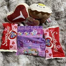 Sweetheart Conversation Hearts 1-8-Pack 1.1 Oz,3-10oz Bags,Rare Love Plush Gift