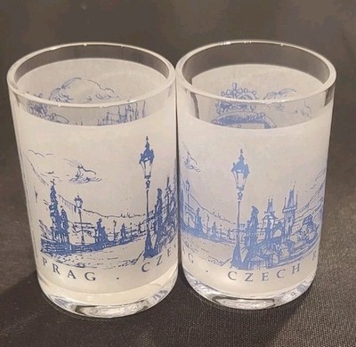 Set Of 2 Czech Republic Shot Glasses