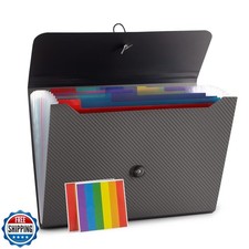 Nicfaec Expanding File Folder, File Organizer,13 Pockets, Grey, F