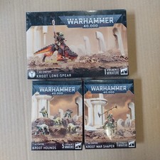 ⭐ Warhammer 40K⭐T'au Empire Kroot Hounds, Shaper & Lone-Spear Citadel Miniature