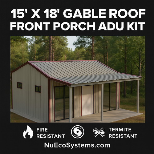 Fire Resistant Backyard Office Granny Flat Tiny Home Kit Front Porch - Picture 2 of 24