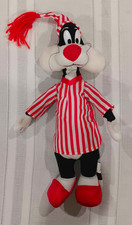 Sylvester The Cat In Pajamas 11" Plush Toy Animal 1997 Looney Tunes