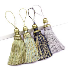 Pair of Silk Tassels Fringe Sewing Curtains Tie Backs Holdbacks Trim Key Tassels