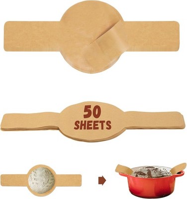 Parchment Paper for Sourdough Baking, Bread Sling for Dutch Oven, 8'' Round