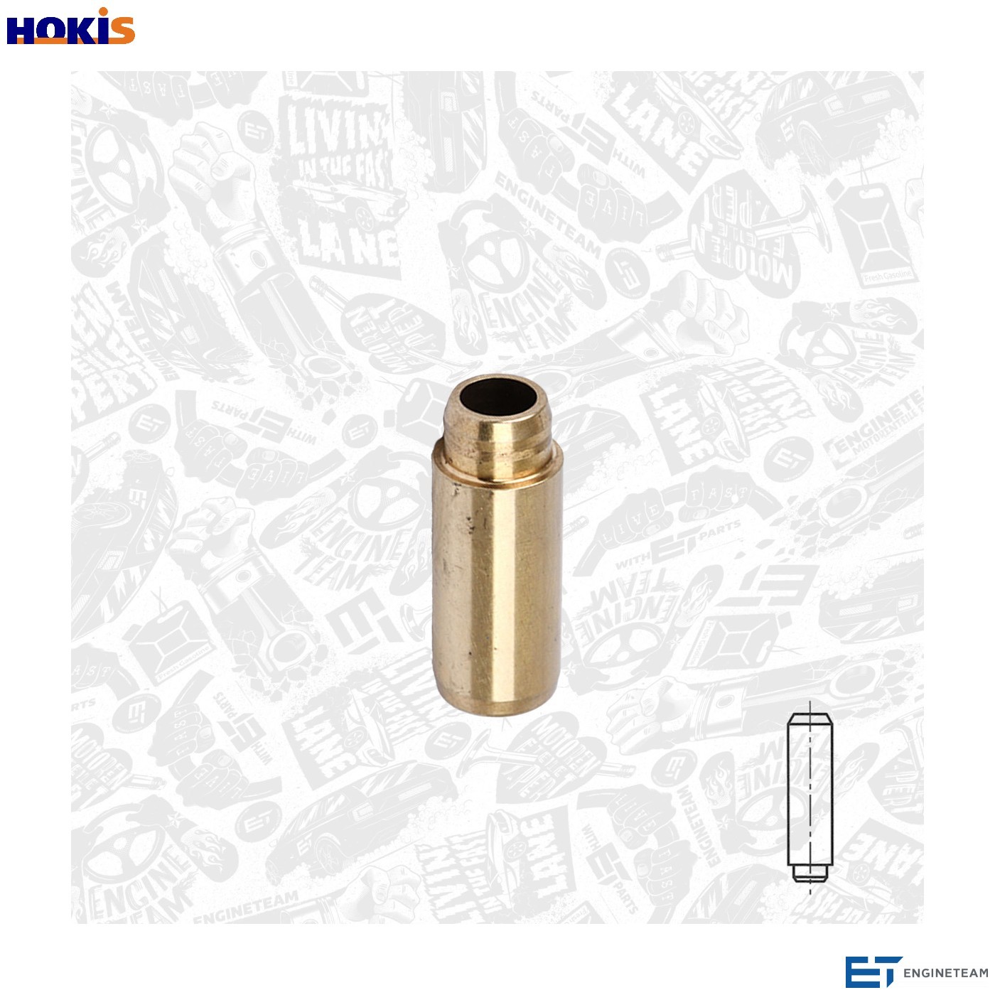 Valve guide for inlet valves VG0042 ET ENGINETEAM for VW SKODA AUDI SEAT - Image 3