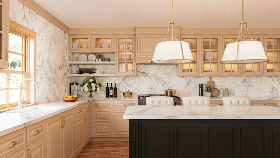 Quoizel QP6802 Harte 5 Light 24"W Pendant - Bronze - Image 3 of 4