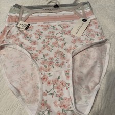 Laura Ashley Panties Briefs Underwear Solid Floral 5 Pack Size Medium Cotton