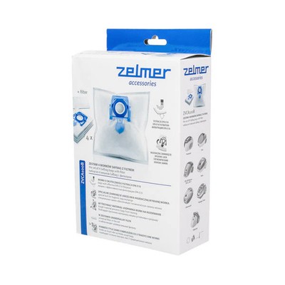 Dust Bag Set ''SAFBAG'' (4pcs) + Filter Zelmer  Bosch 49.4020 12006466 