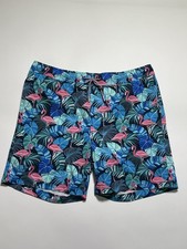 Member's Mark Men's 4-Way Stretch UPF 50 Swim Trunk Flamingo Flow Size Medium