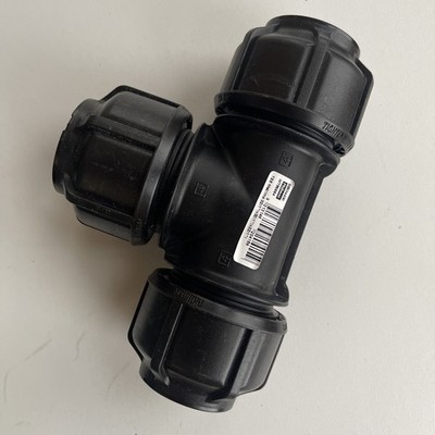 PHILMAC MDPE EQUAL TEE 32MM-1'' KLEMMVERSCHRAUBUNG FÜR POLYETHYLENROHR MWST INKL