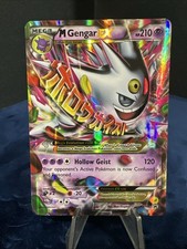 Carta Pokemon promozionale M Gengar EX XY166 XY Holo Full Art Stella Nera