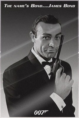 James Bond - Movie Poster (Sean Connery is 007 - ''The Name's Bond'') (LAMINATED)
