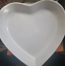 Rare Cerutil 12" Colbat Blue Heart Stoneware. Freezer, Microwave, Oven Safe. HTF