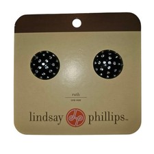 Lindsay Phillips Snaps "Ruth" Black Round Rhinestones