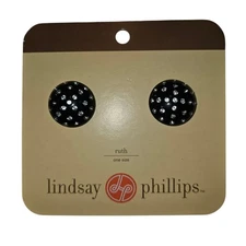 Lindsay Phillips Snaps "Ruth"  Black Round Rhinestones