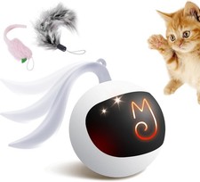 Katzenspielzeug Ball elektrisch rollend Plüsch Schwanz Maus wiederaufladbar USB