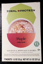 Ideal Protein Maple Oatmeal 1 Box 7 Servings BB 03/27 FREE SHIP