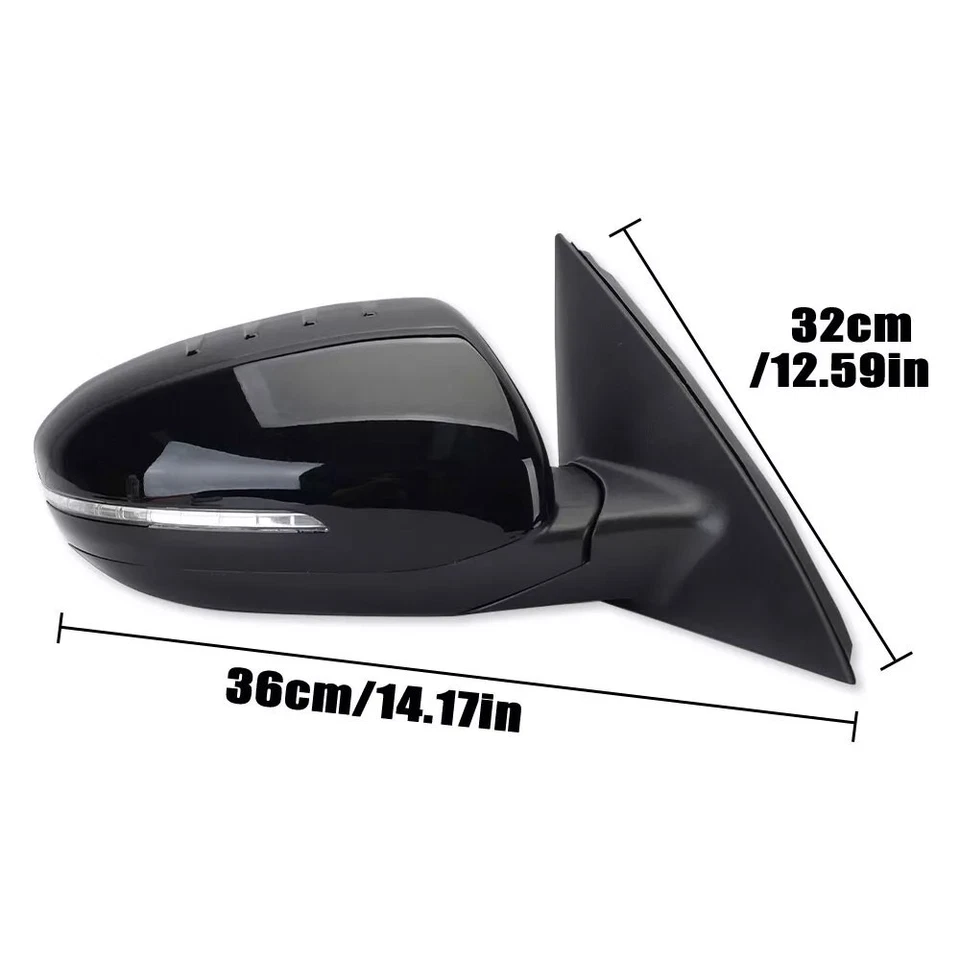 Espejo retrovisor para Kia Optima 2011-2013 con señal de giro manual plegable lado derecho del pasajero Foto 3 de 4