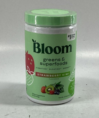 Bloom Nutrition Greens and Superfoods Strawberry Kiwi Exp 11/2026 5.5oz