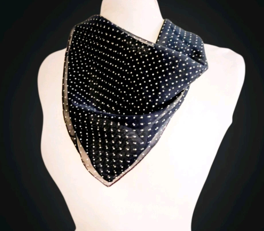 Lote De 4 Bufandas Cuadradas Vintage Años 70 21" Pulgadas Seda Y Poliéster Foto 4 de 4