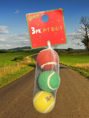 THE GRINCH 3 Pack Pet Balls 3 bunte Hundebälle im Beutel   NEU & OVP    