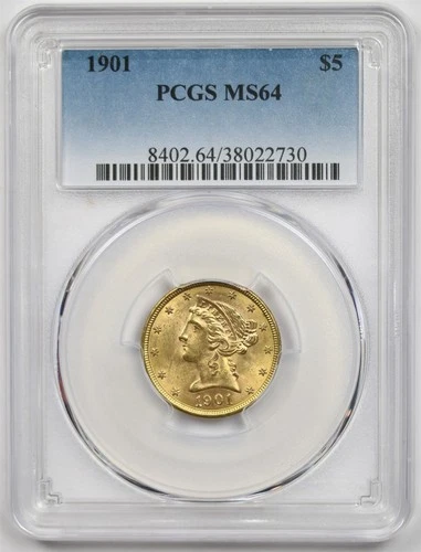1901 Liberty Half Eagle — photo from the most recent tracked eBay sale