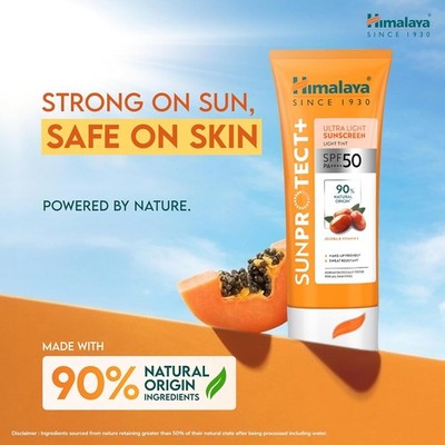 Himalaya Tinted Sunscreen SPF 50 PA++++ Natural Origin Formula 50g