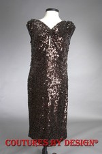St John Knits Sequined Dress Mahogany Size 6 NWT MSRP 1395
