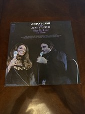 JOHNNY CASH/JUNE CARTER COUNTRY VINYL LP GIVE MY LOVE TO ROSE COLUMBIA KH 31256