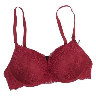 Amazon Essentials, BH, Größe: 75D, Rot, Elasthan/Polyamid, Blumen, Spitze #1ZI
