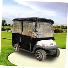 Golf Cart Enclosure 4 Passenger, 4-Sided Golf Cart Driving Enclosure, Black
