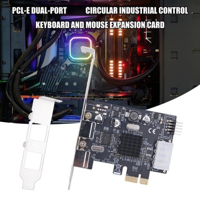 Industrial PCIe X1 Slot To Double PS2s Adapters Card For Legacies Devices