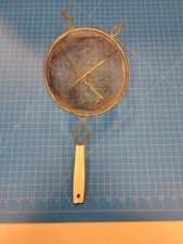 Antique Mesh Strainer Vintage Kitchen Colander Sieve Food Prep Cooking Tool