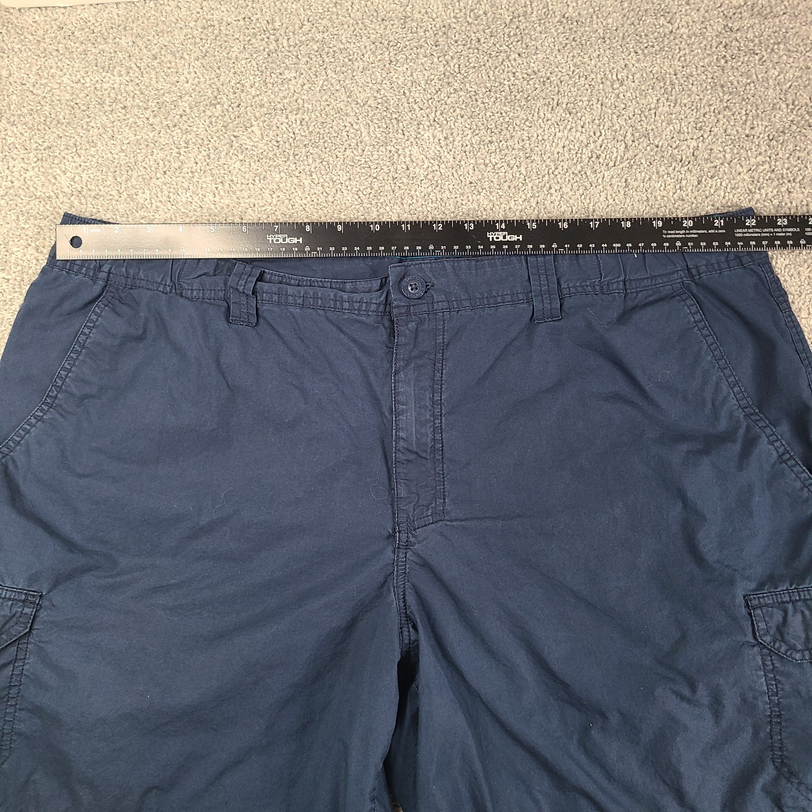 Columbia Cargo Shorts Men's Size 46  Blue Flat Front Polyester Blend thumbnail 7