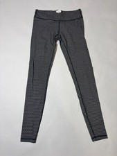 Lululemon Ivivva Girls Athletic Leggings Size 12 Gray Black Patterned