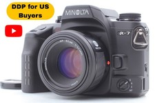 MINT Minolta -7 Maxxum Dynax Alpha Film Camera AF 50mm f/1.7 Lens From JAPAN