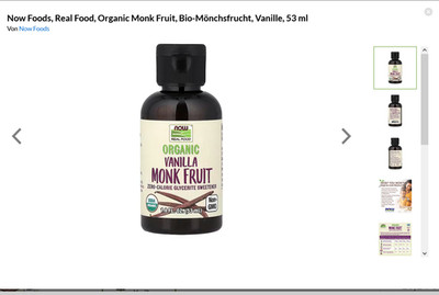 Monk Fruit Extract Mönchsfrucht-Extrakt Monk Fruit, Bio-Mönchsfrucht, Vanille