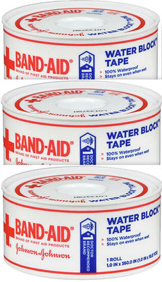Band Aid Water Block Tape 1 inch x 10 yard Roll ( 3 pack )