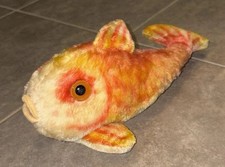 11 Long Vintage Mohair Steiff Flossy Goldfish Multicolored Stuffed Animal