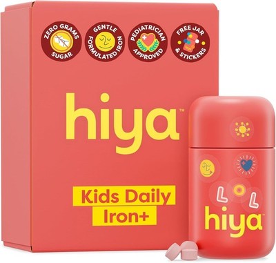 Hiya Kids Daily Iron Supplement (30 ct) - New & Ships Free!