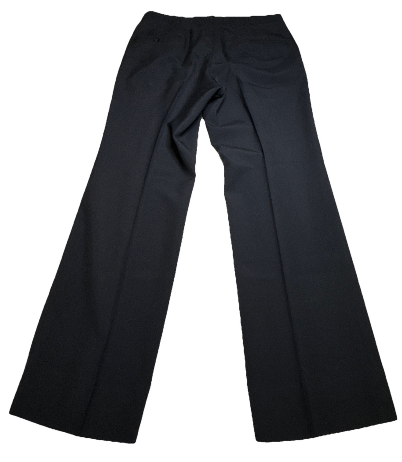 Mens Black Flat Front Dress Pants Professional Formal Trousers 32x31 image 2