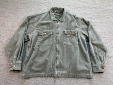 Vintage Billabong Corduroy Jacket Mens Medium Green Zip Surf Skate Y2K USA Made