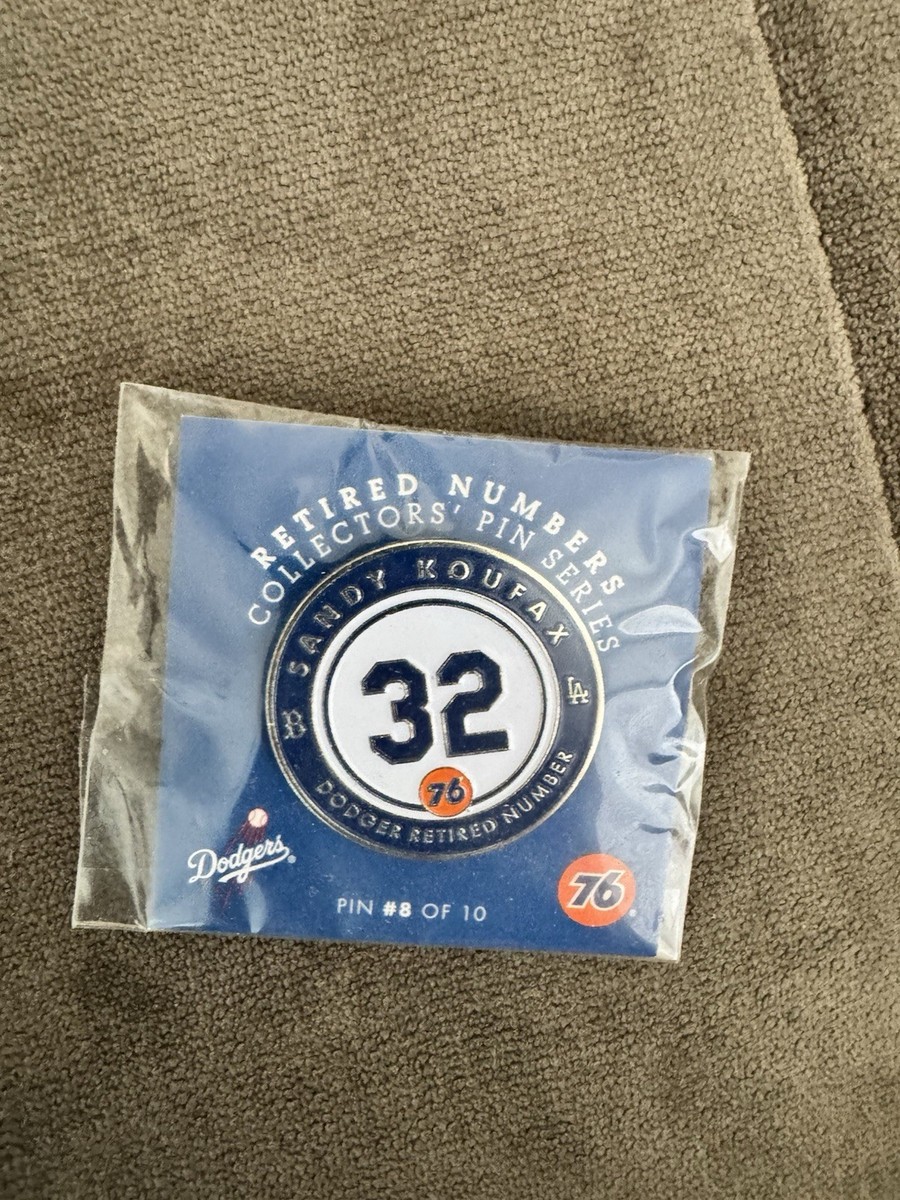 2016 Los Angeles Dodgers #32 Sandy Koufax Retired Numbers Pin Set #8 of 10