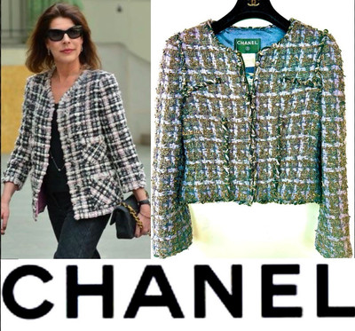 Chanel Vintage 2006 Blue Tweed Lesage Jacket 34 36 2 4 Coat