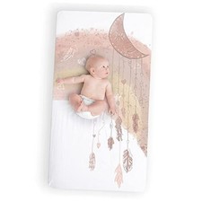 - Fitted Crib Sheet, Super Soft 100 Cotton Standard Rainbow Dream Catcher