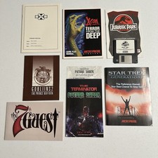 VTG Computer Game Manuals Lot X-Com Star Trek Terminator Jurassic Park  Disk